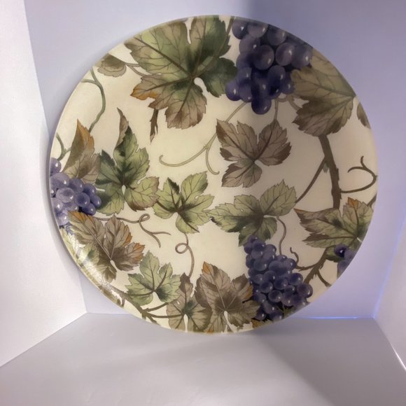 Retro Grape Vine Fiberglass Serving Tray Vintage - Picture 2 of 4